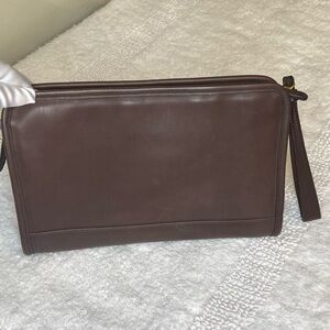 Coach Men’s Leather Wristlet | Unisex | Brown | Authentic